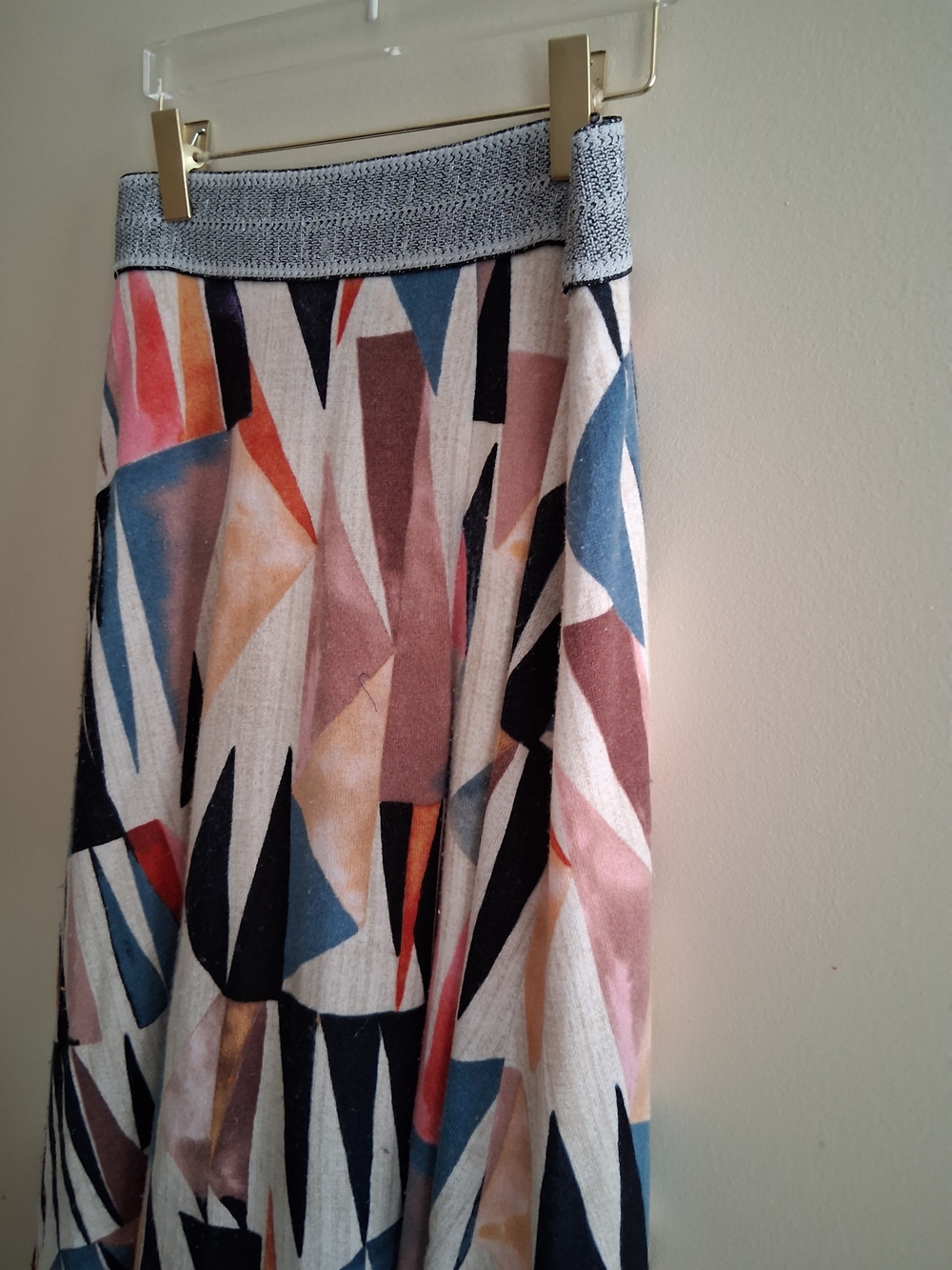 Anthropologie Vanessa Virginia Geometric Multi-Color Print  Skirt Size Medium